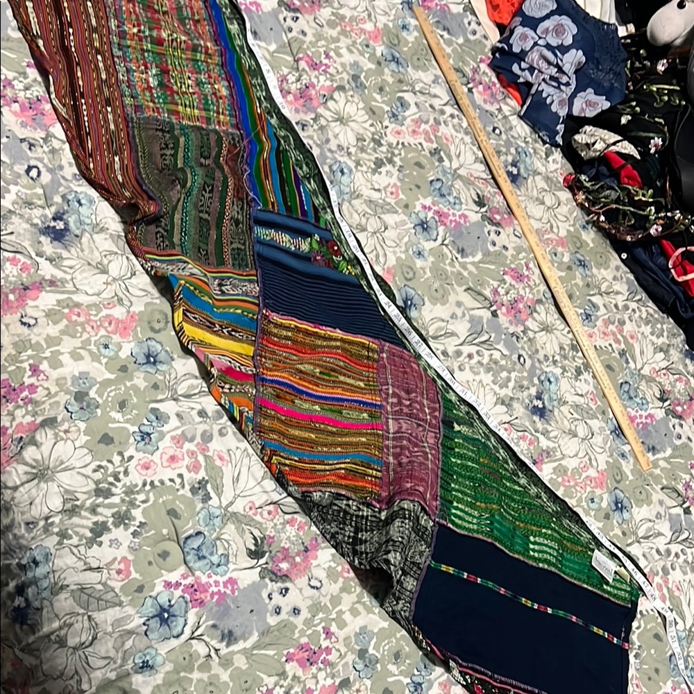 The Mayan Connection Multicolor Patchwork Wrap Sk… - image 7